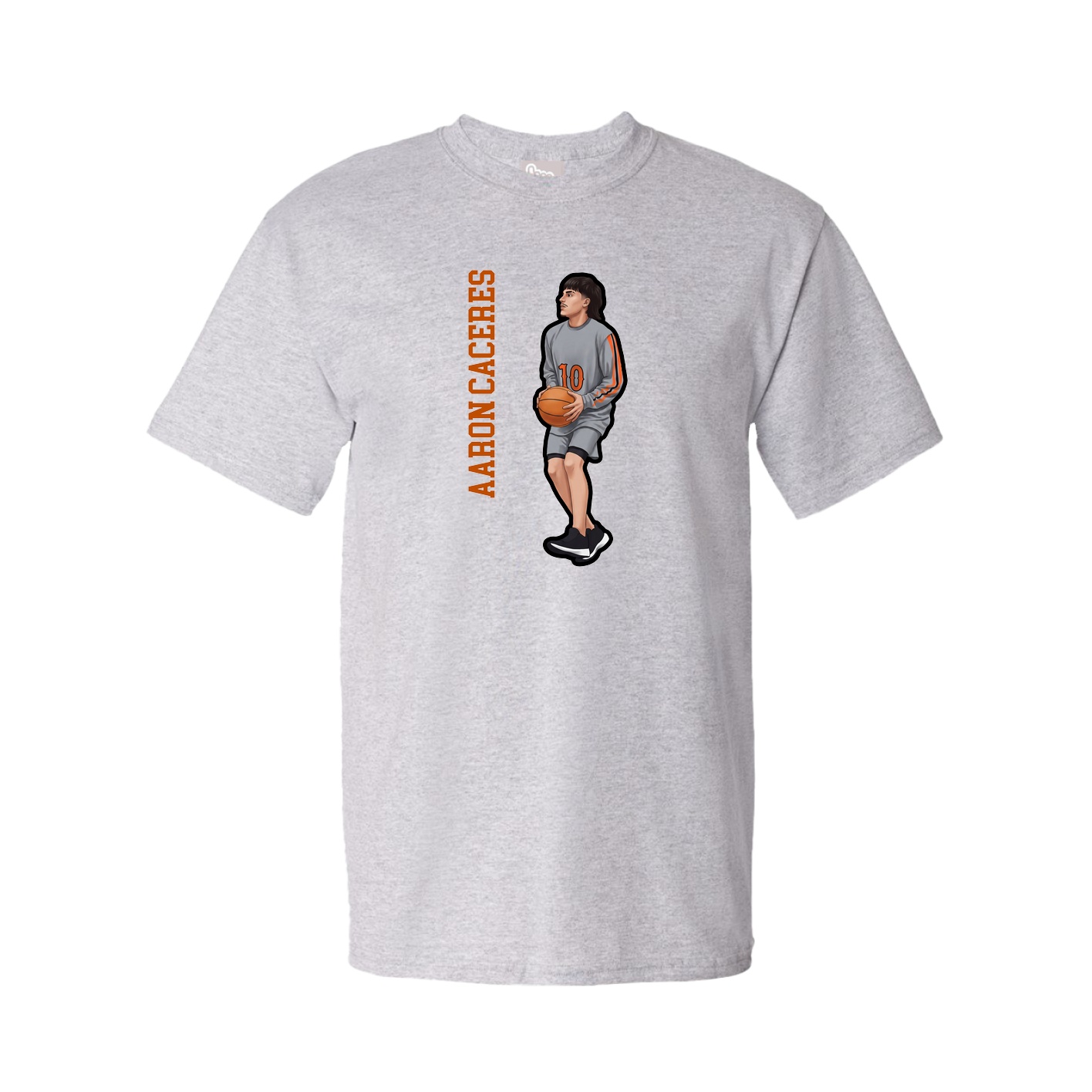 Tee — Name Vertical in Grey