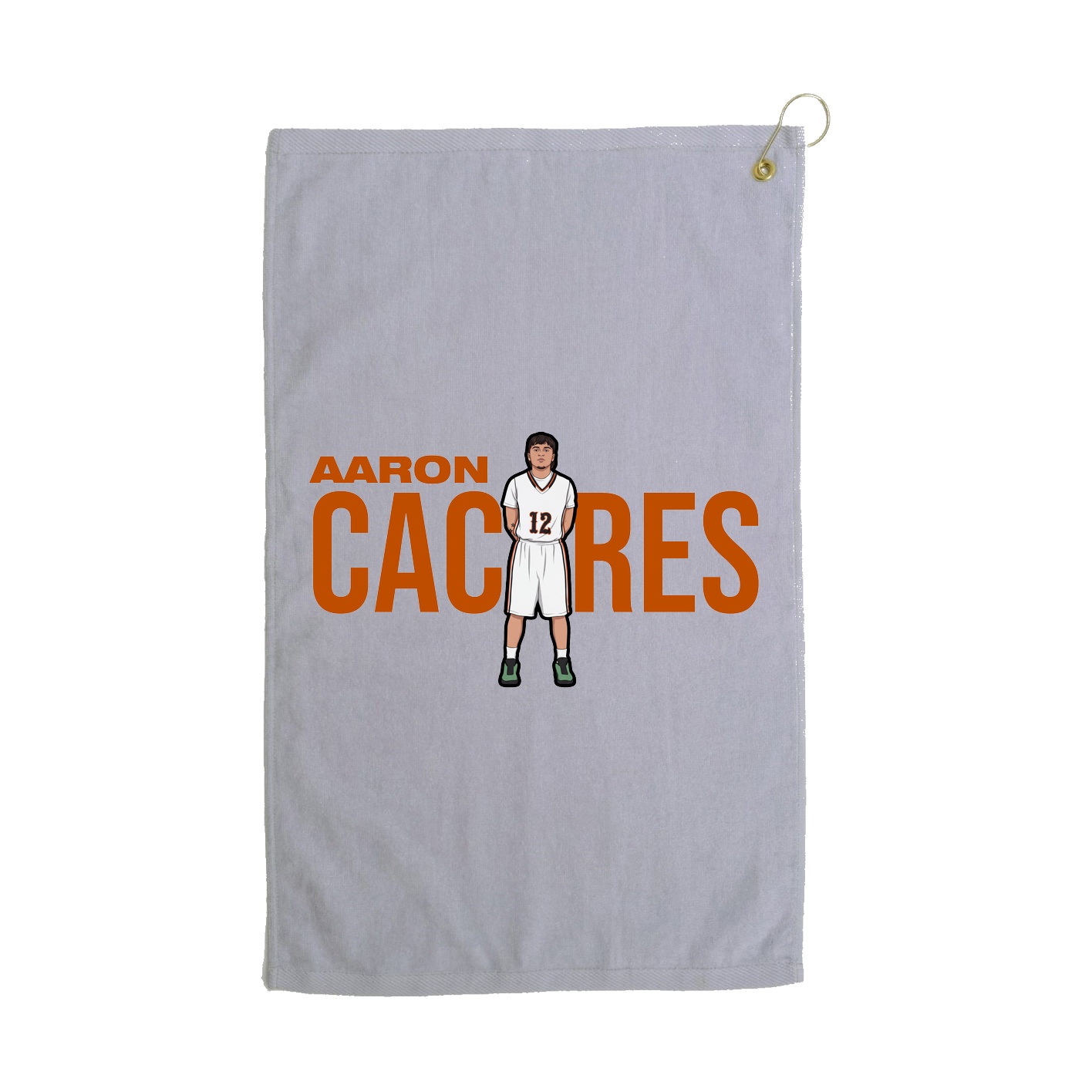 Golf Towel — Player Name in Grey