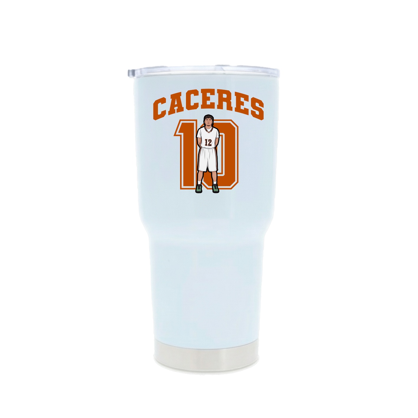 30oz Stainless Steel Tumbler — Number in White