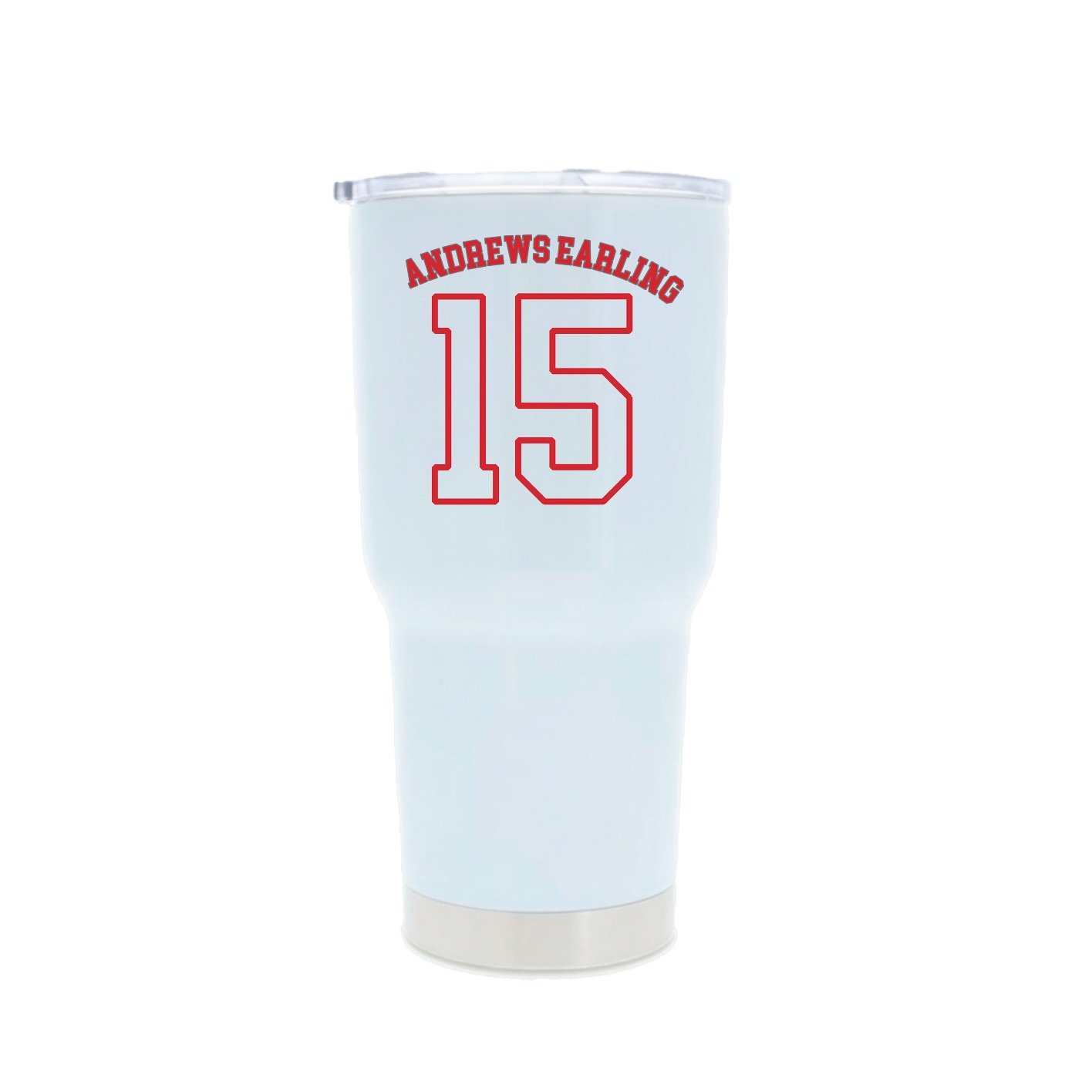30oz Stainless Steel Tumbler — Shirsey Arch in White