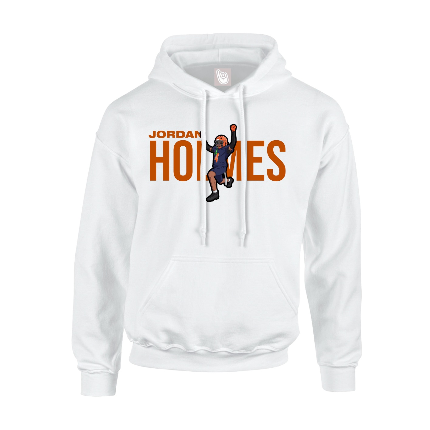Youth Hoodie — Player Name in White