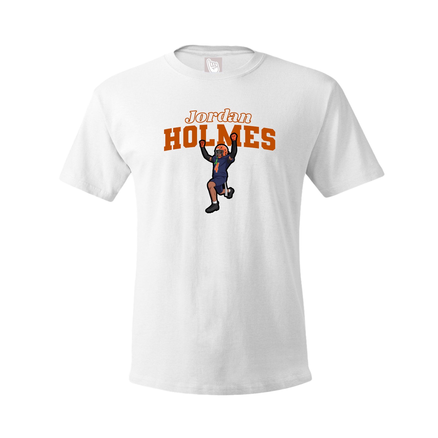Youth Tee — Name Arch in White