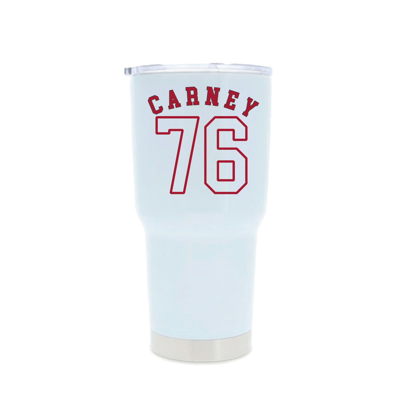 30oz Stainless Steel Tumbler — Shirsey Arch in White