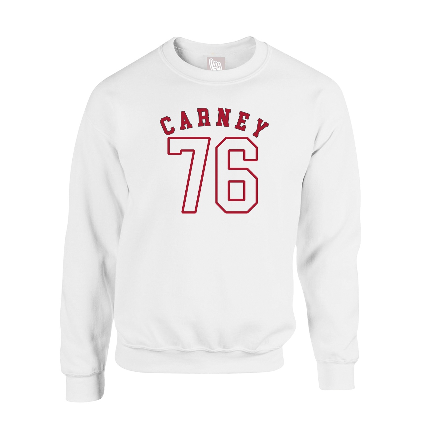 Fleece Crew — Shirsey Arch in White