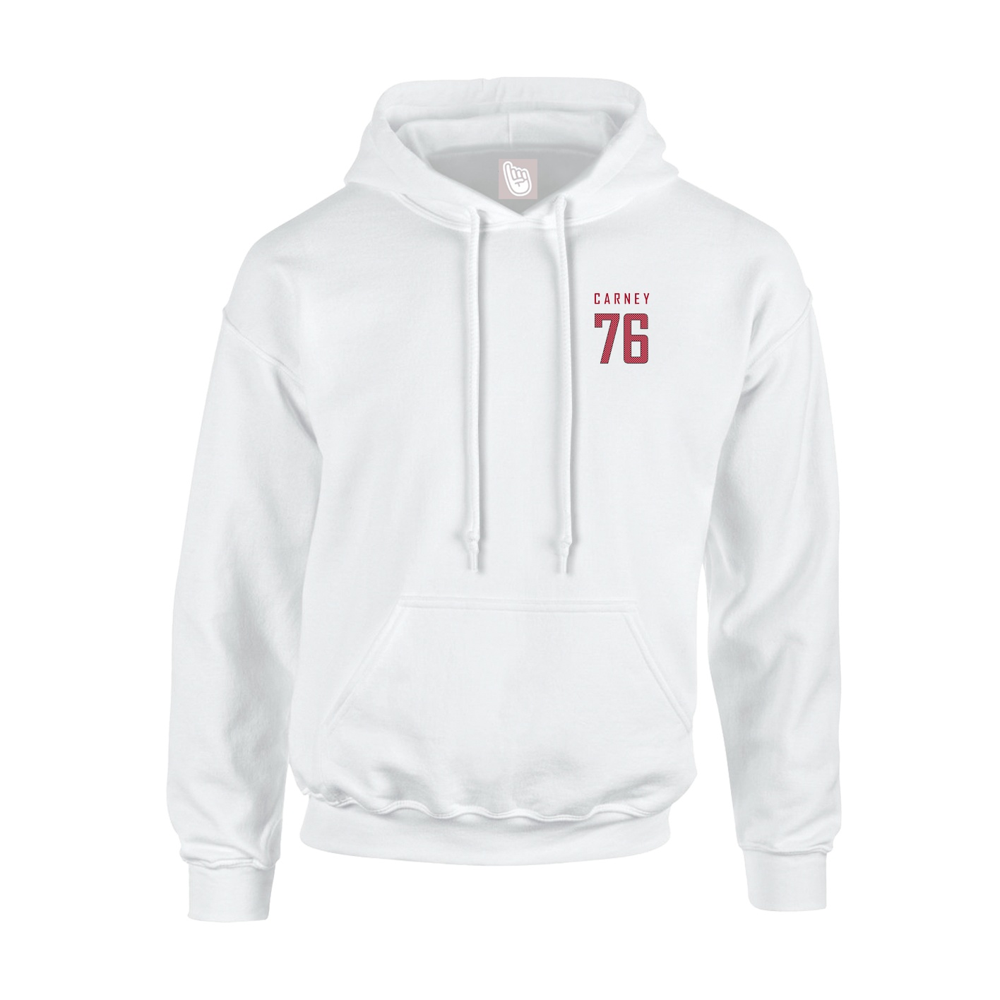 Youth Hoodie — Mesh Shirsey in White