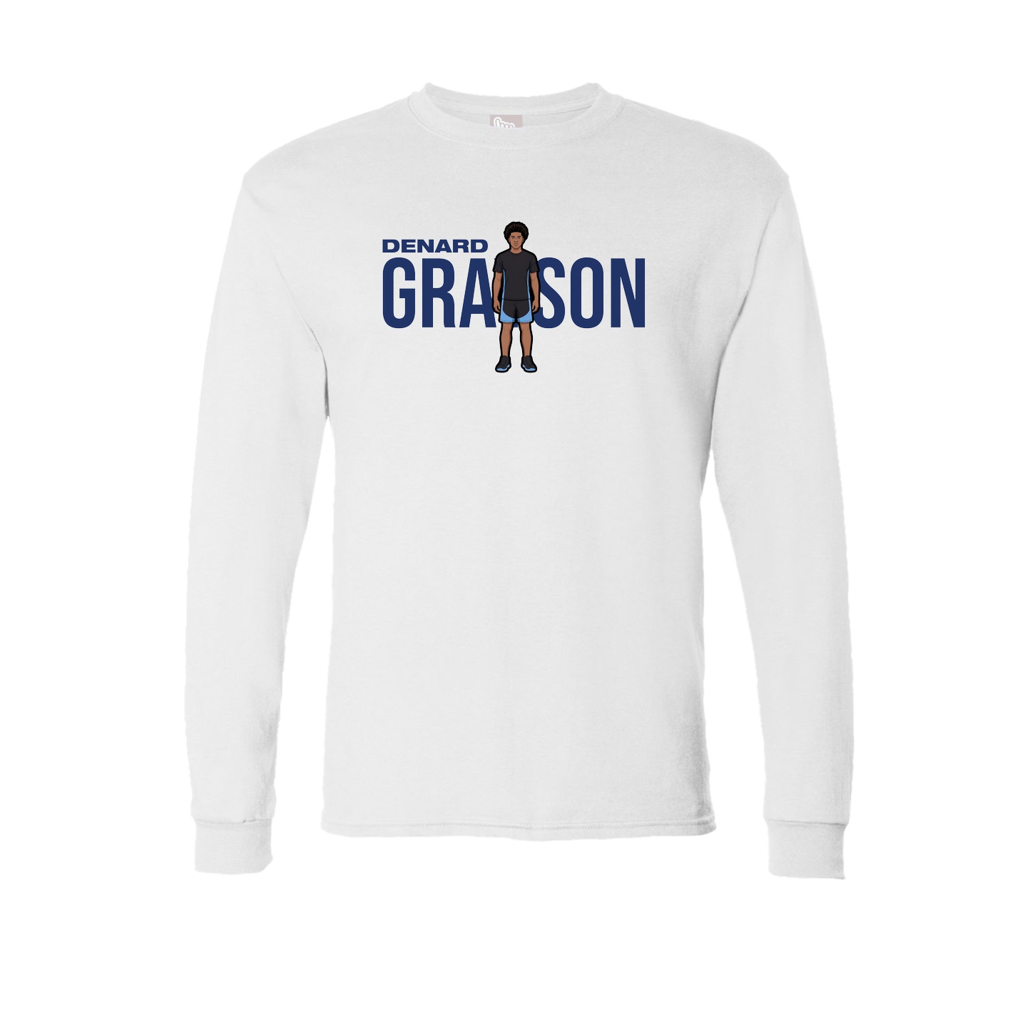 Long Sleeve Tee — Player Name in White