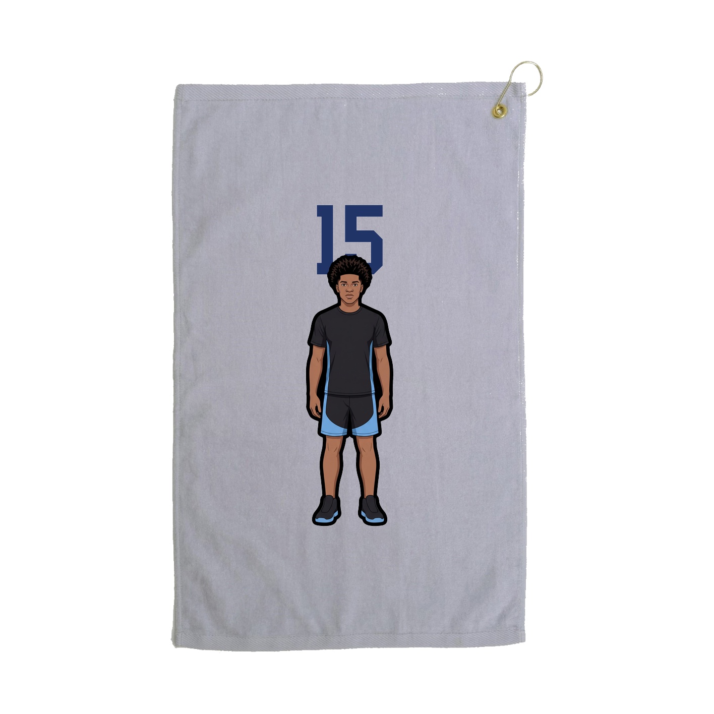 Golf Towel — Number Top in Grey