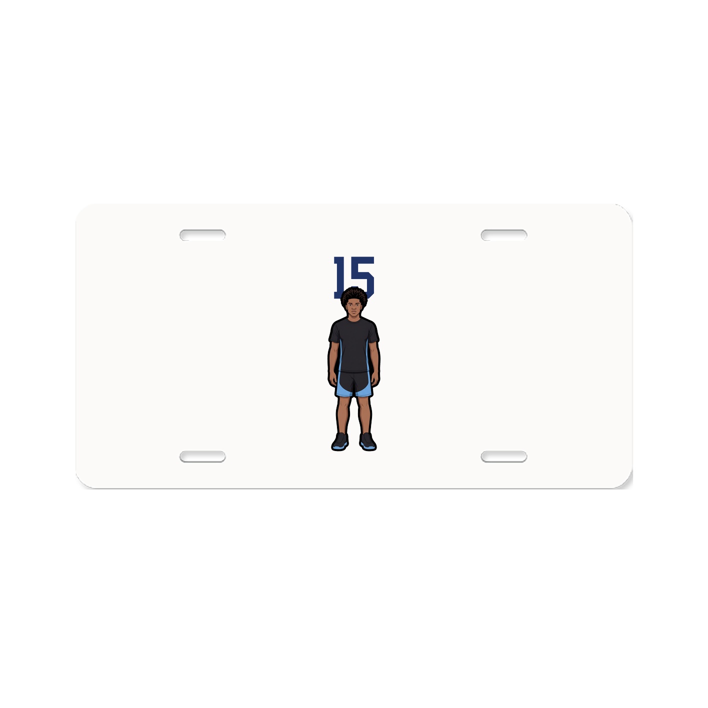 License Plate — Number Top in Classic