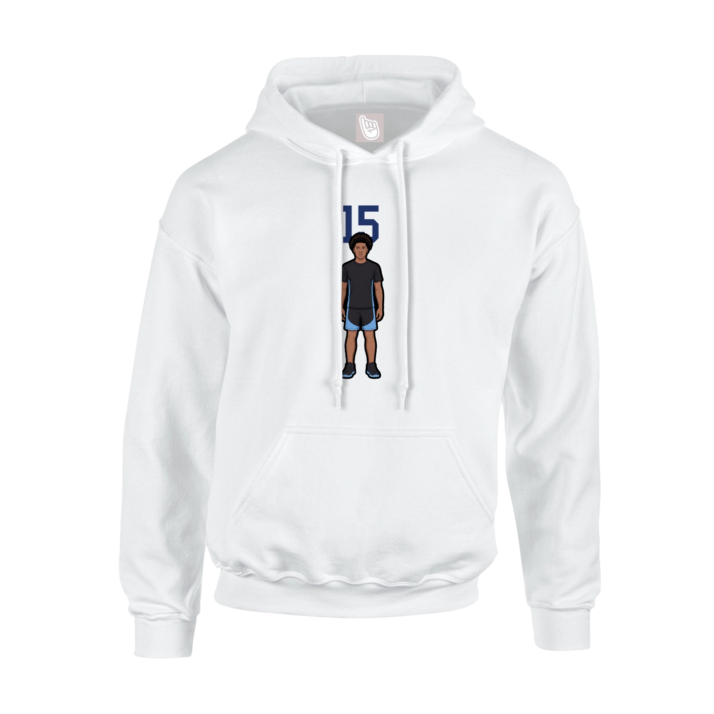 Hoodie — Number Top in White
