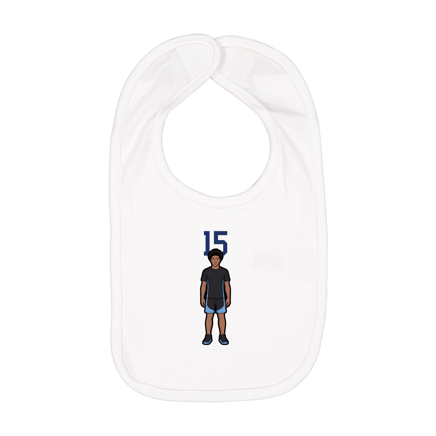 Infant Bib — Number Top in White
