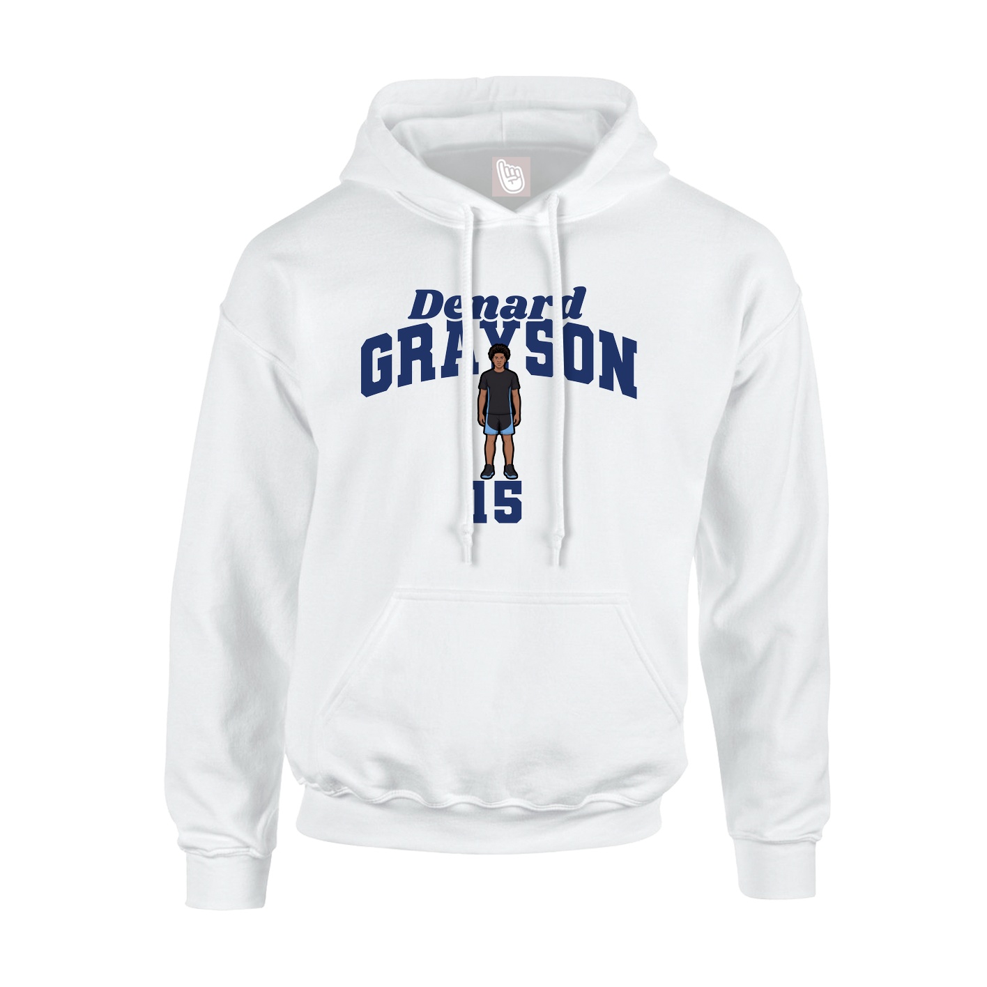 Youth Hoodie — Signature Arch in White