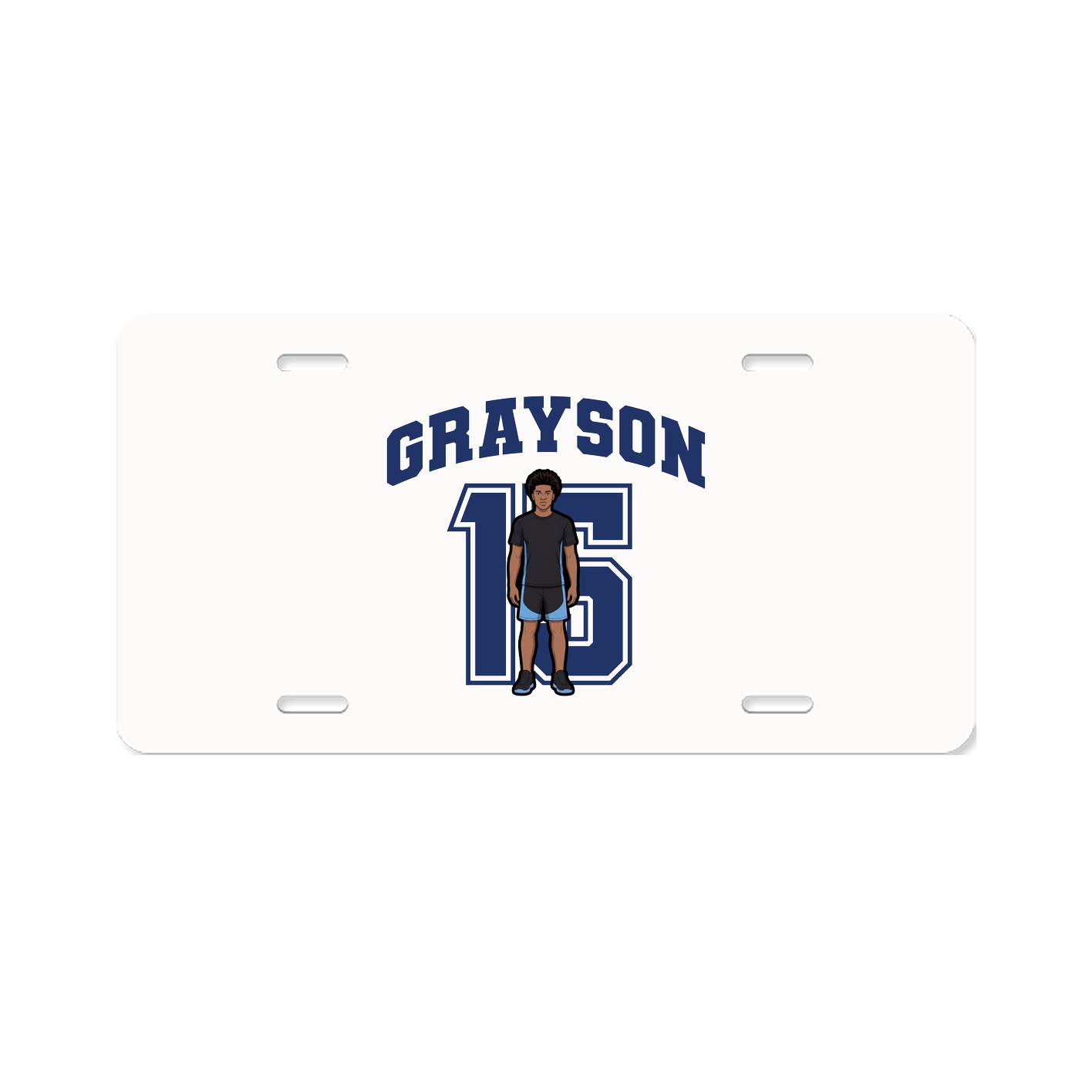 License Plate — Number in Classic