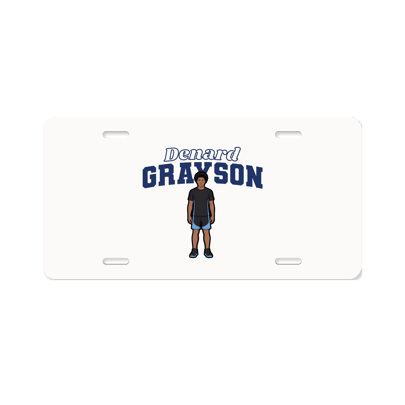 License Plate — Name Arch in Classic
