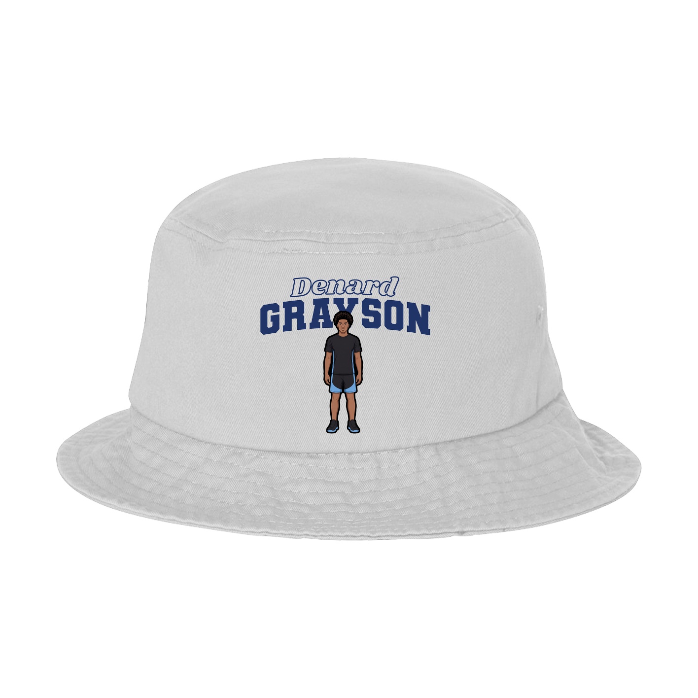 Bucket Cap — Name Arch in White