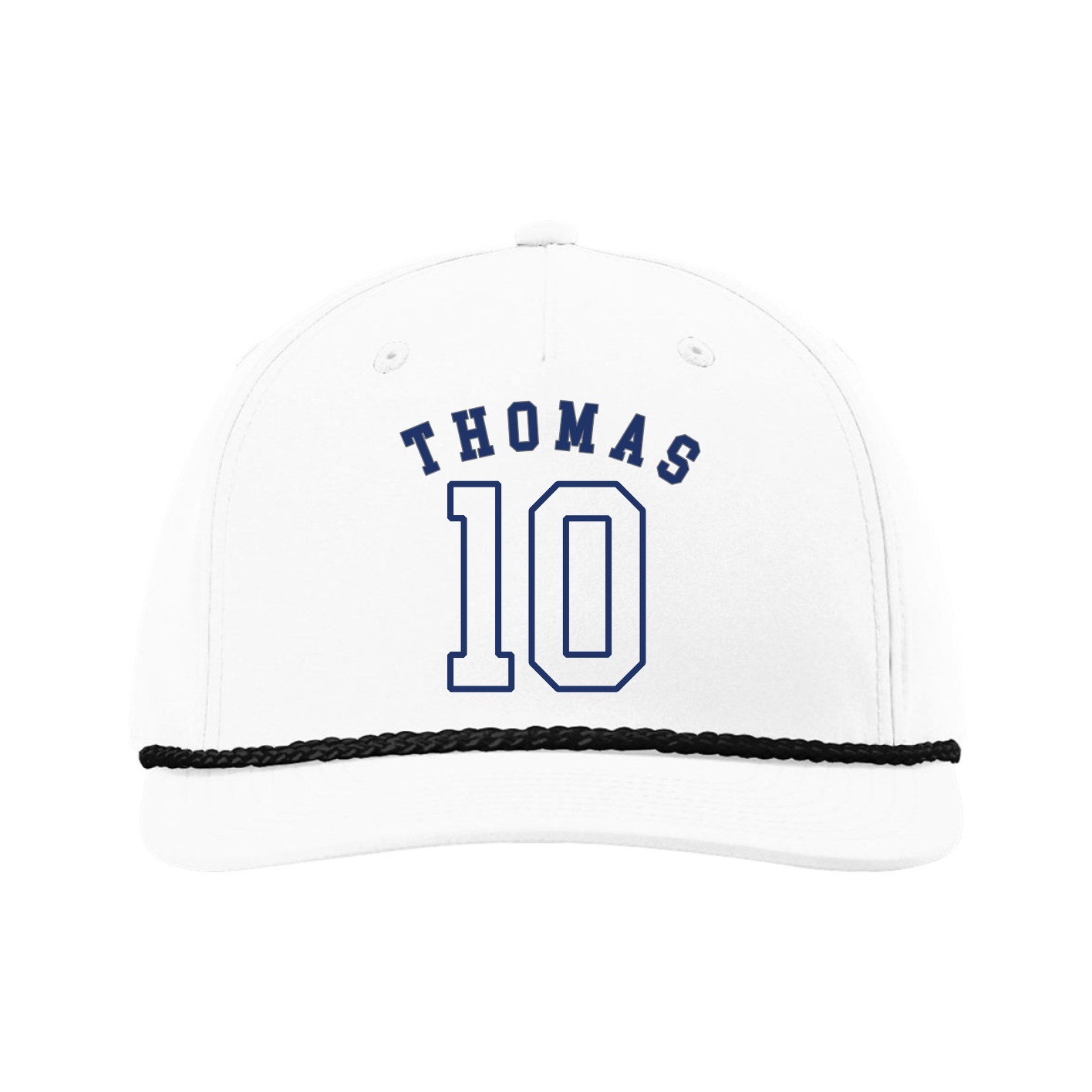 Five-Panel Classic Rope Cap — Shirsey Arch in White