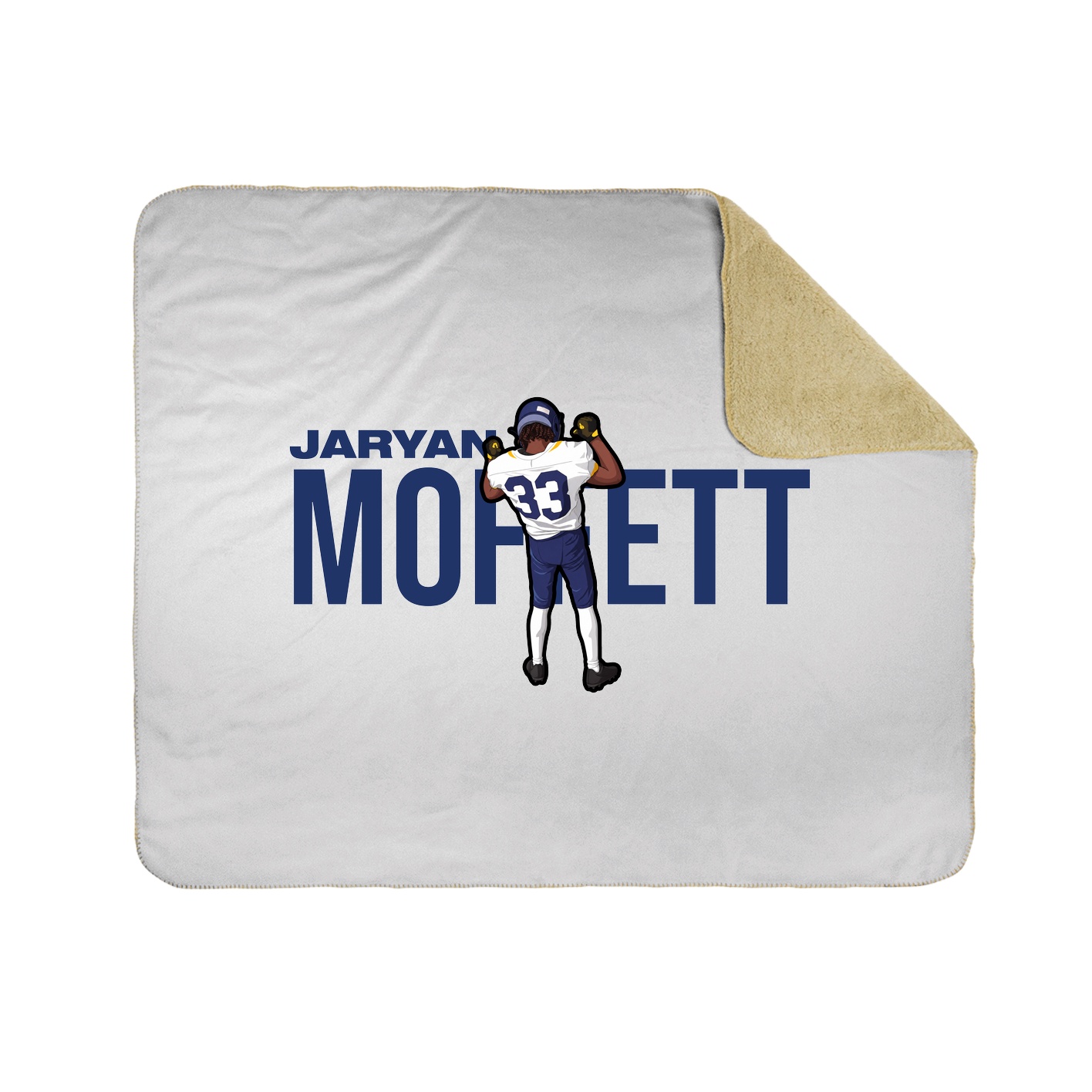 Throw Blanket — Player Name in White