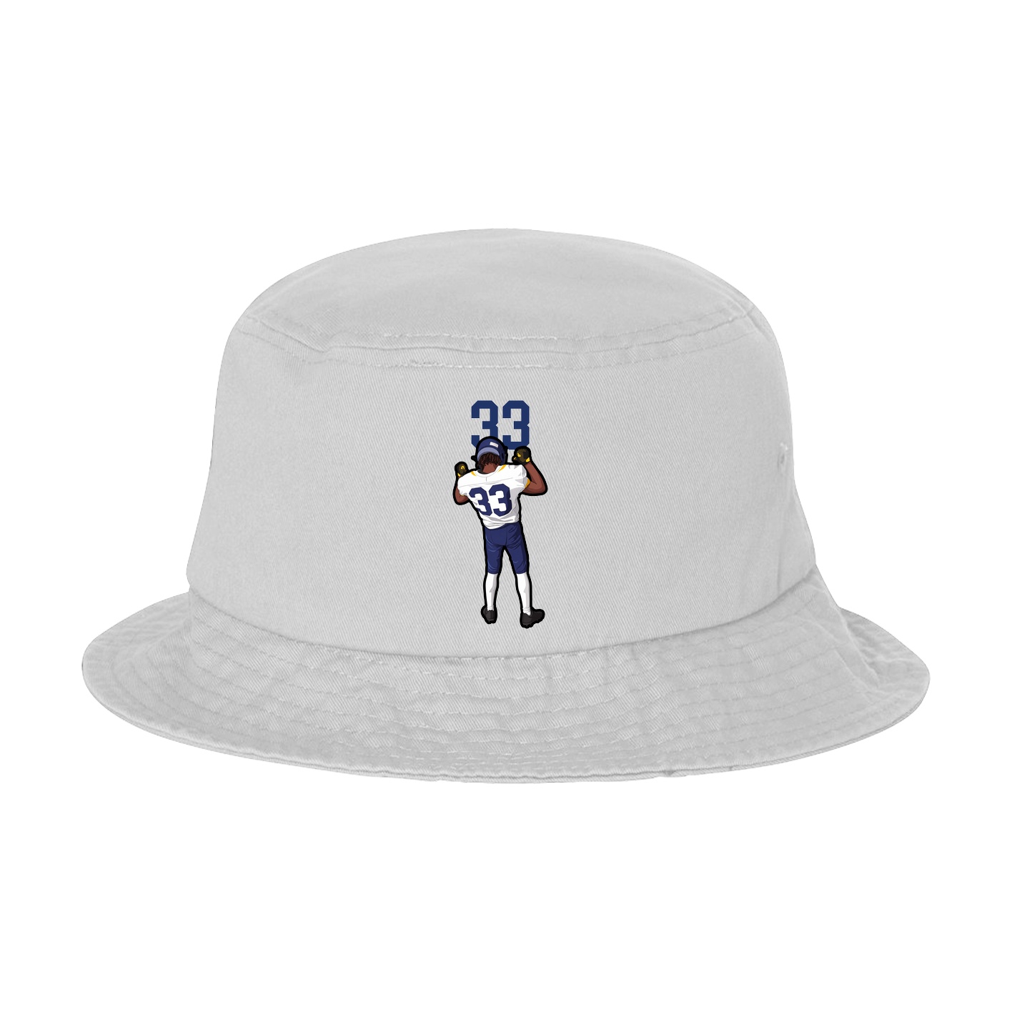 Bucket Cap — Number Top in White