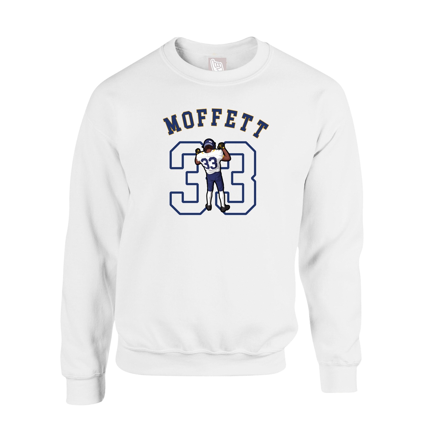 Fleece Crew — Shirsey Arch in White