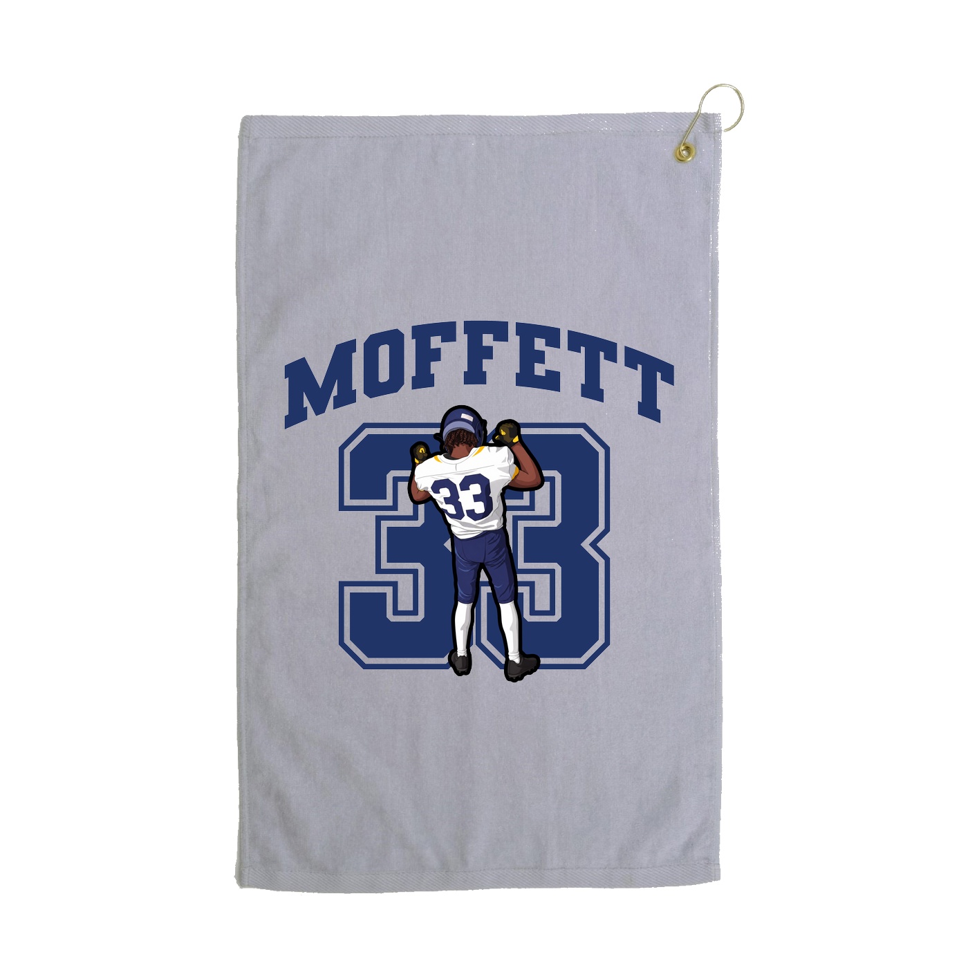 Golf Towel — Number in Grey