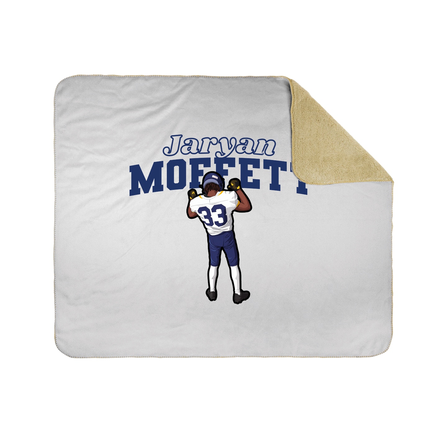 Throw Blanket — Name Arch in White