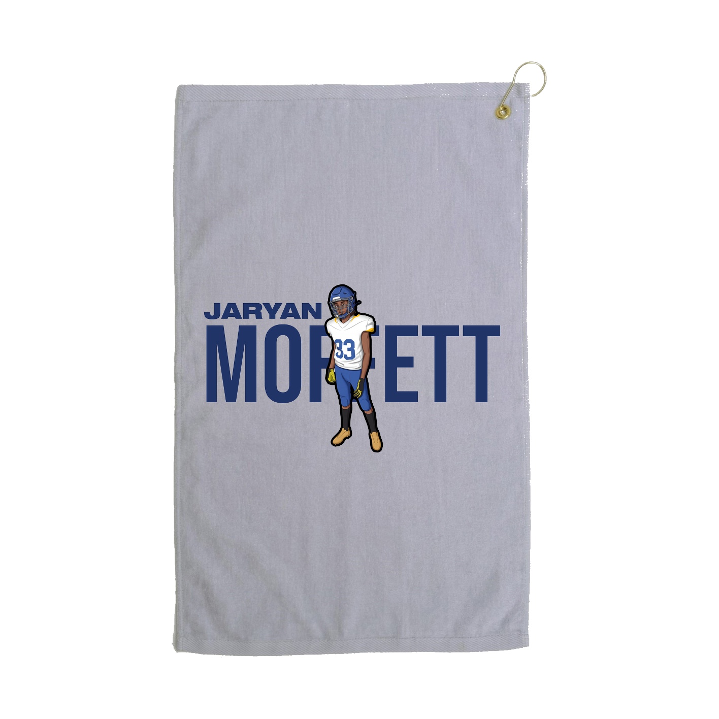 Golf Towel — Player Name in Grey