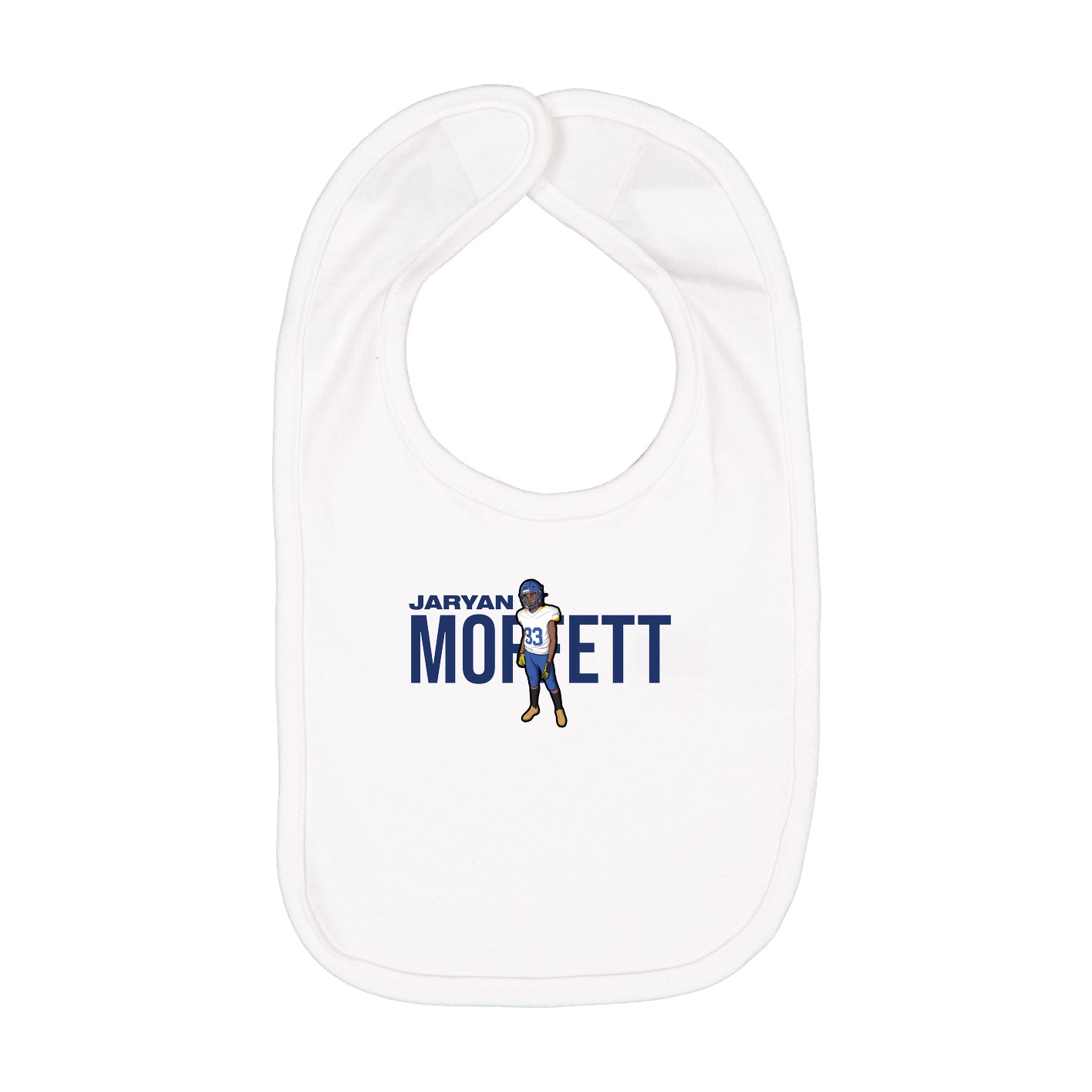 Infant Bib — Player Name in White