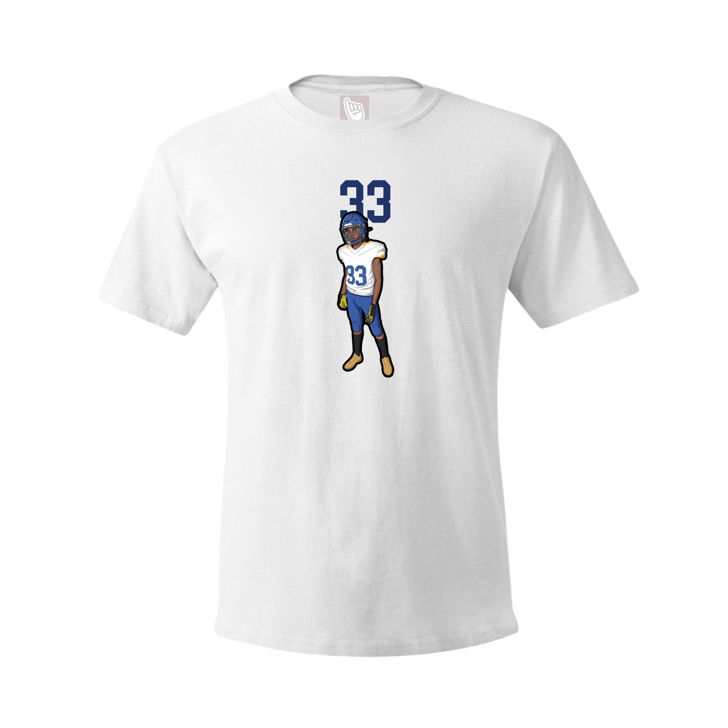 Youth Tee — Number Top in White