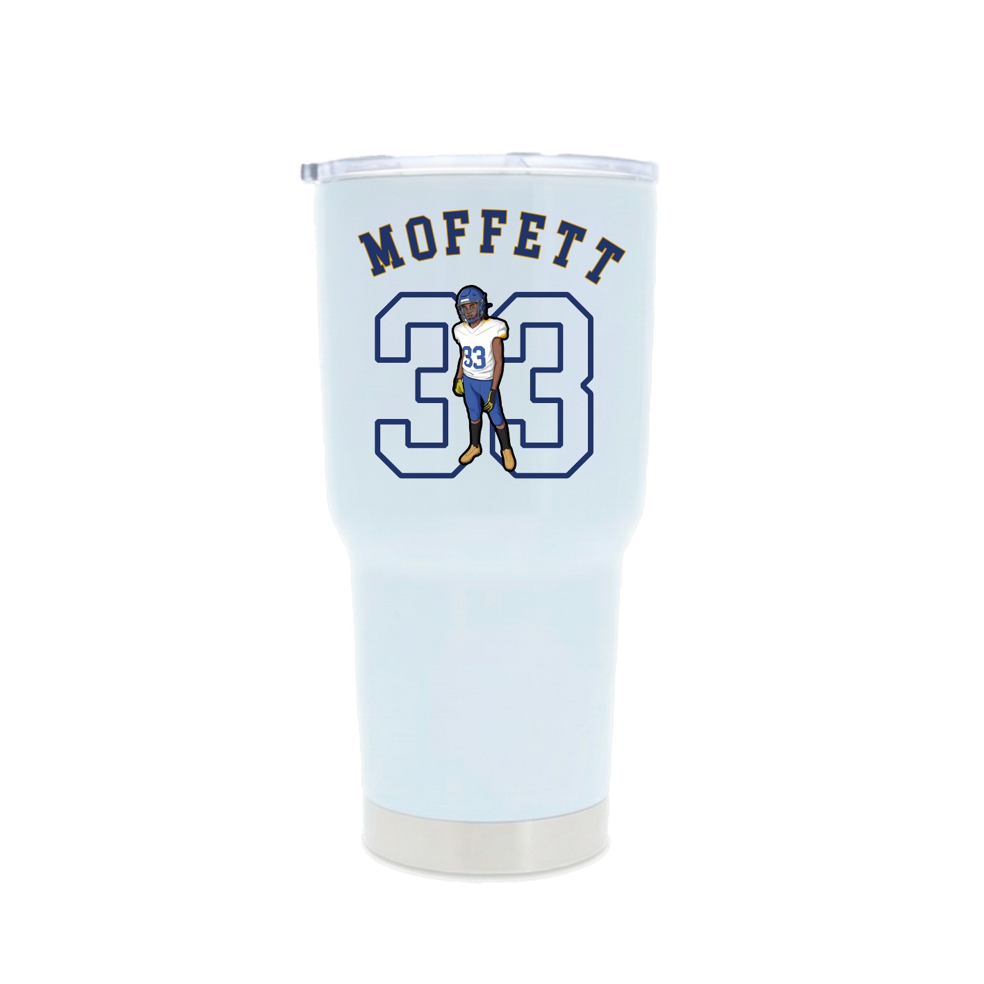 30oz Stainless Steel Tumbler — Shirsey Arch in White