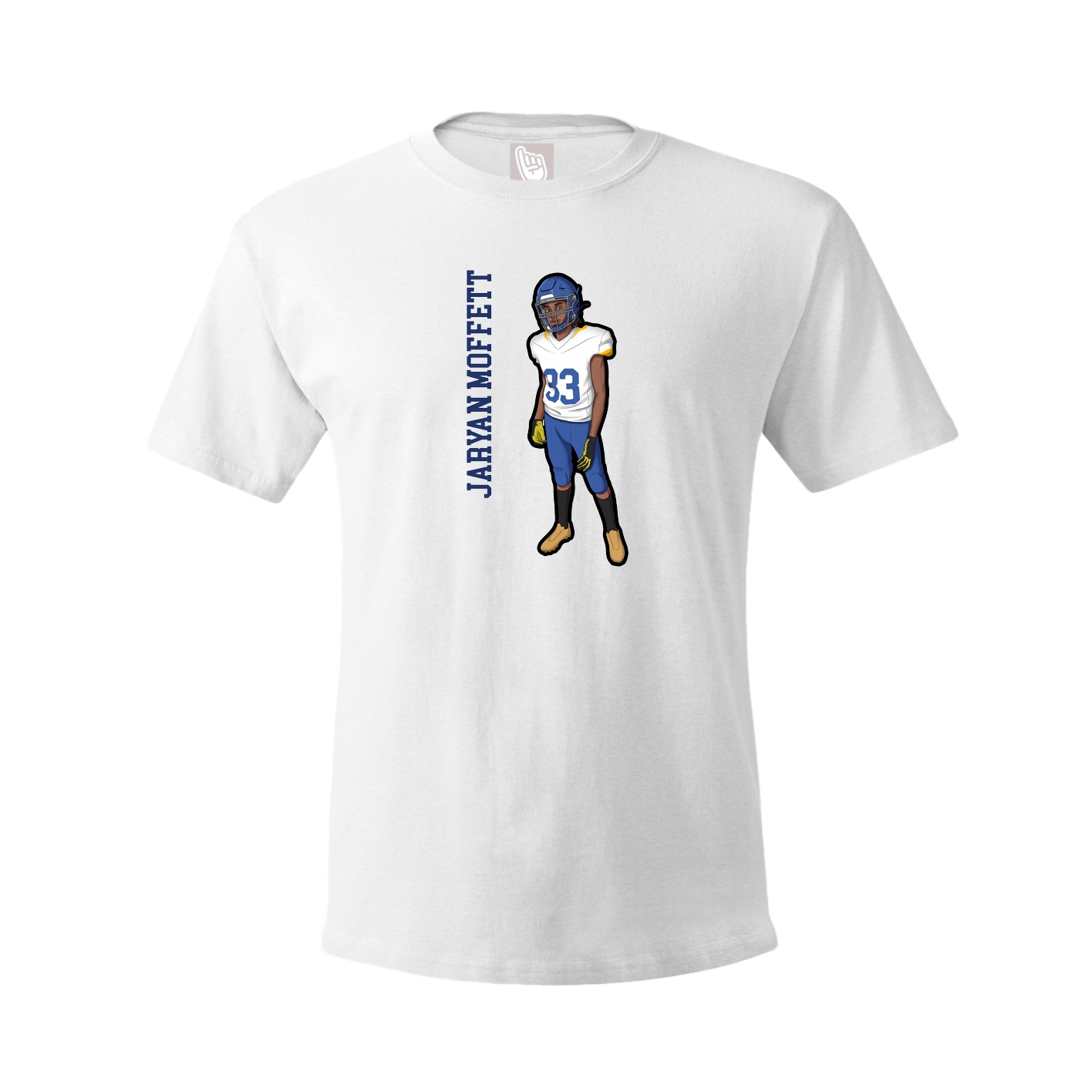 Tee — Name Vertical in White
