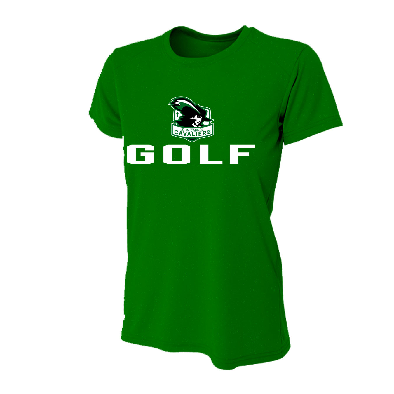 Women's Tight Fit Performance T-Shirt - Kelly - Logo Sport Name