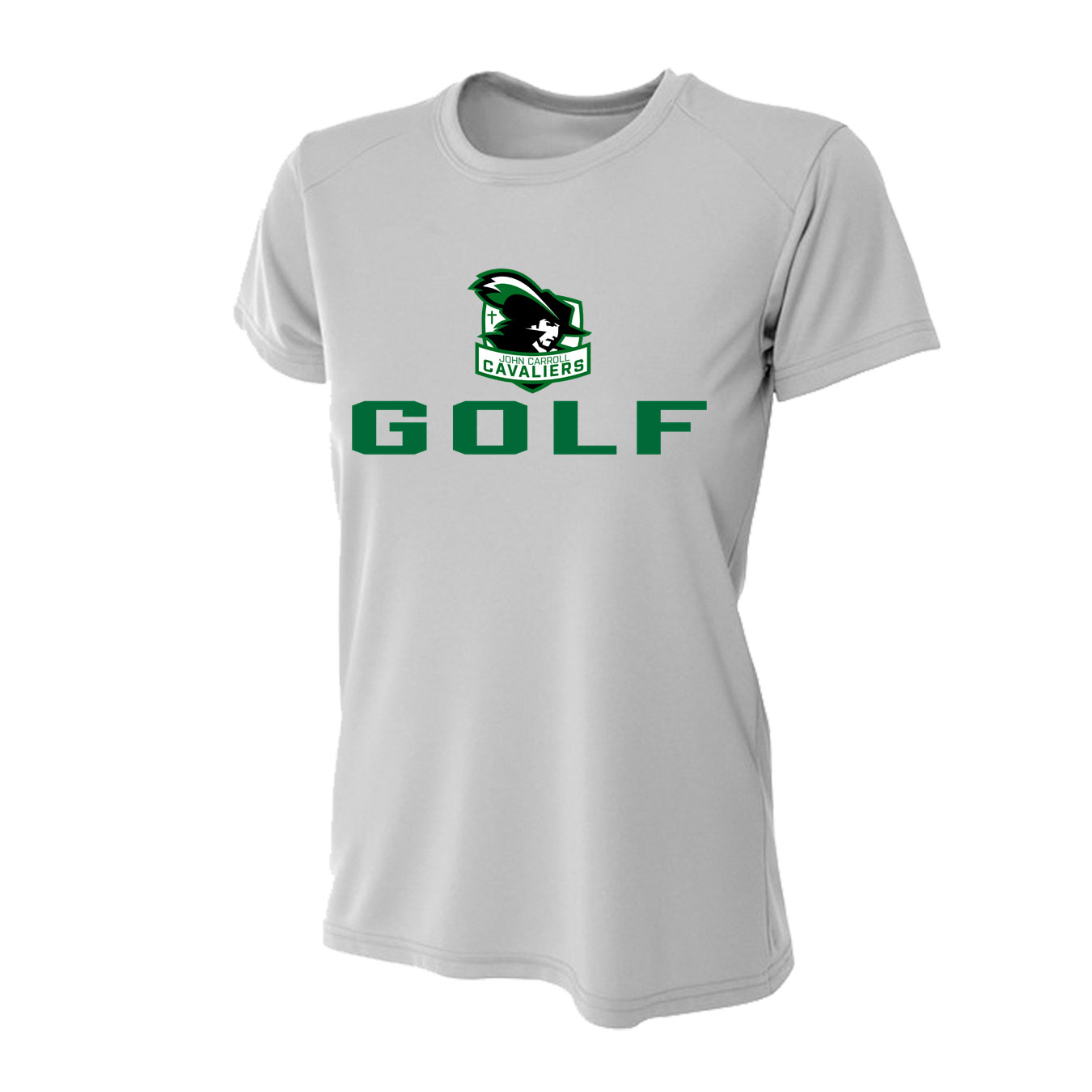 Women's Tight Fit Performance T-Shirt - Silver - Logo Sport Name