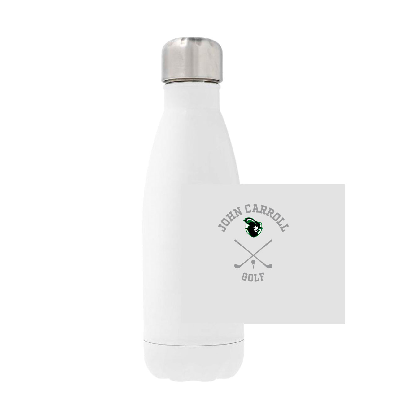 12oz Stainless Steel Water Bottle - White - Sport Circle