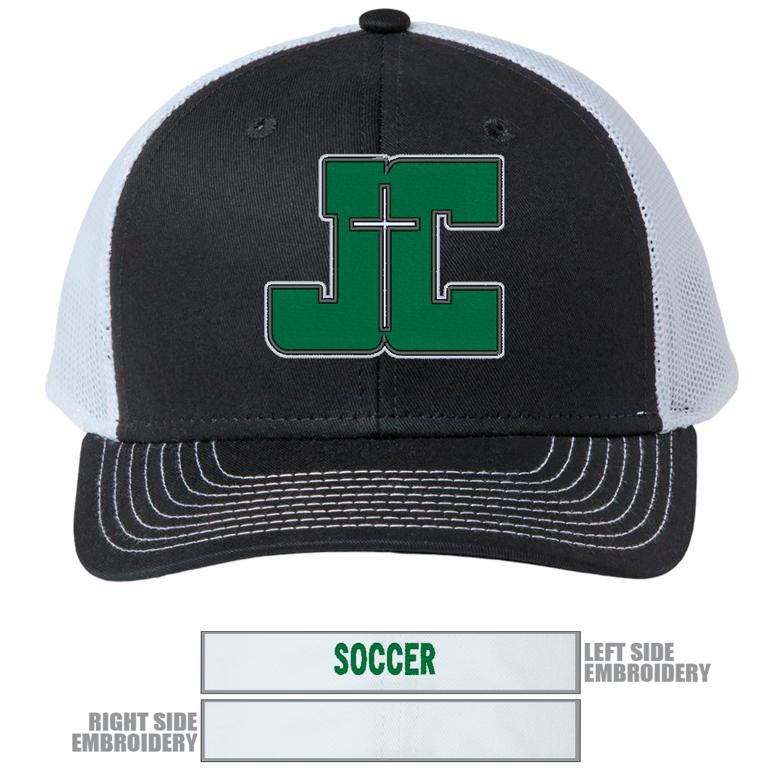 The Game Everyday Trucker Cap - Black/ White - Hat Embroidery