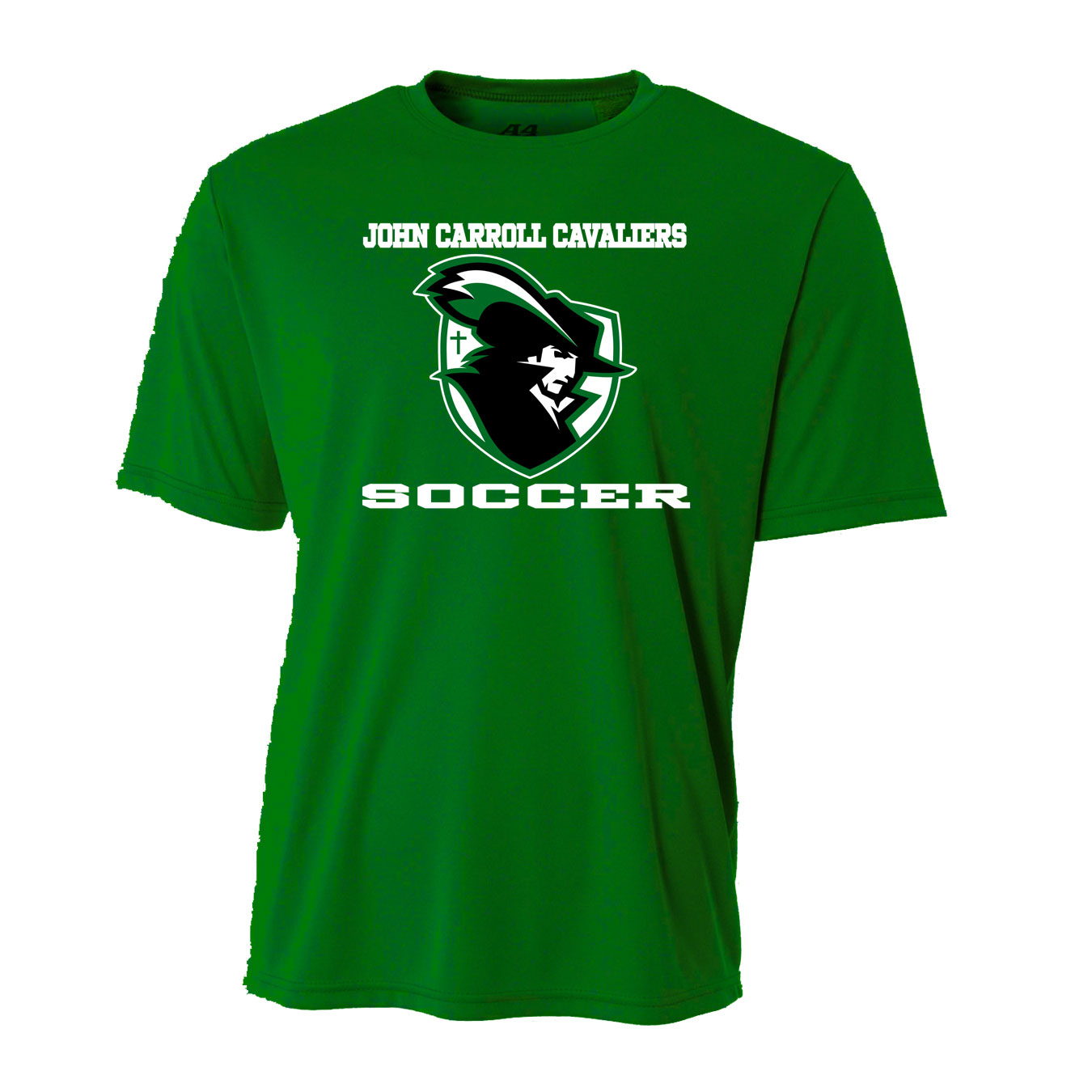 Men's Performance T-Shirt - Kelly Green - Logo Text Drop