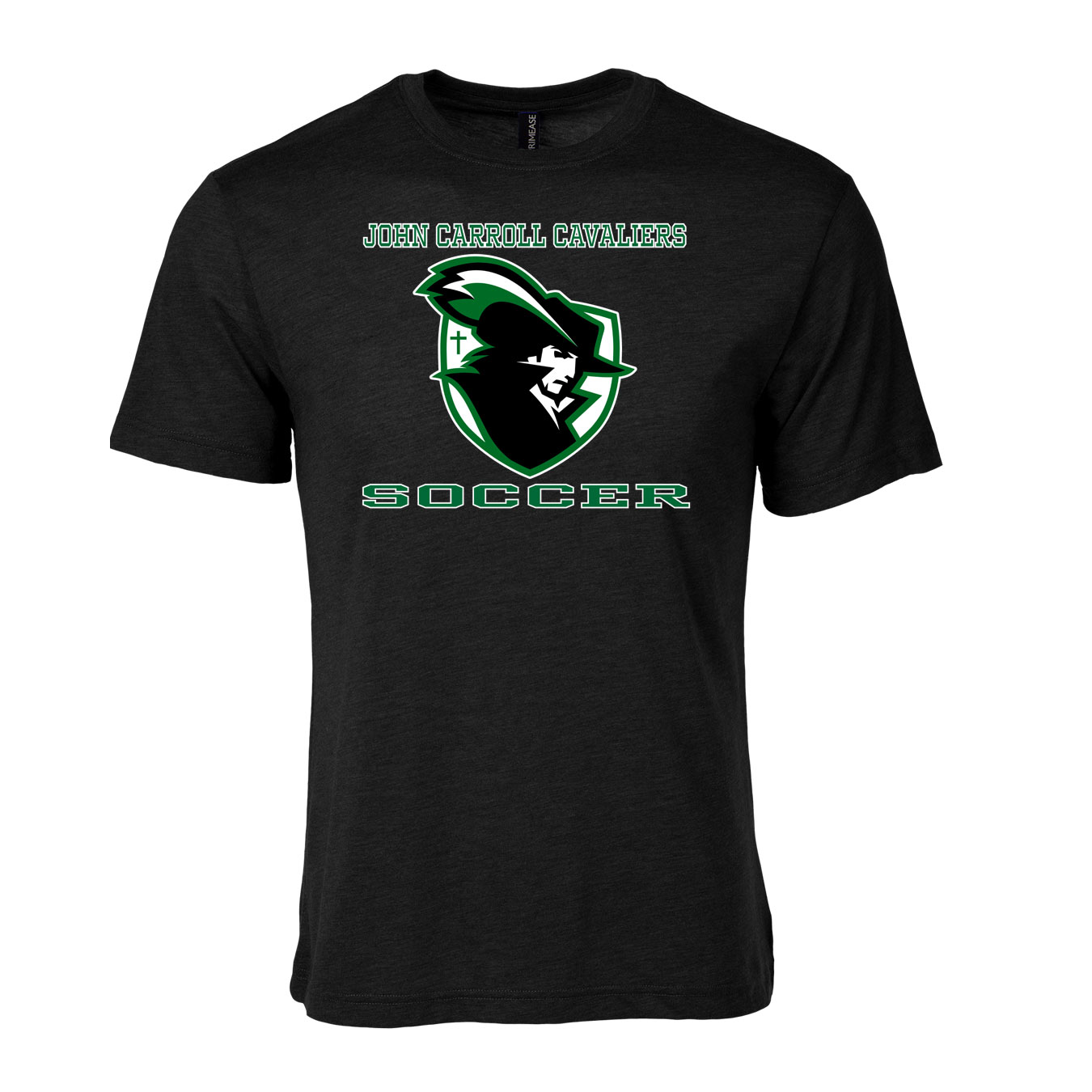 Men's Triblend T-Shirt - Black - Logo Text Drop