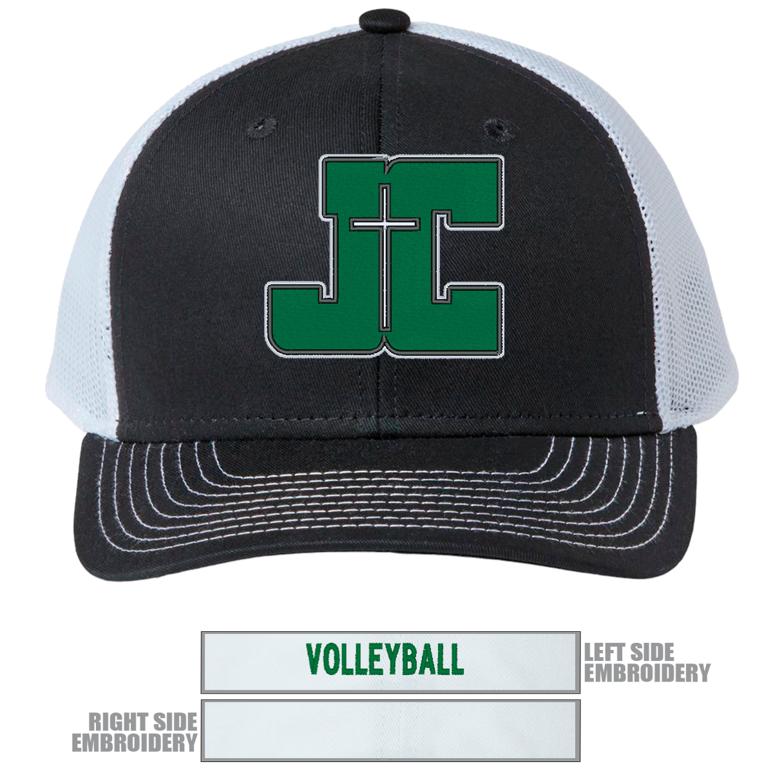 The Game Everyday Trucker Cap - Black/ White - Hat Embroidery