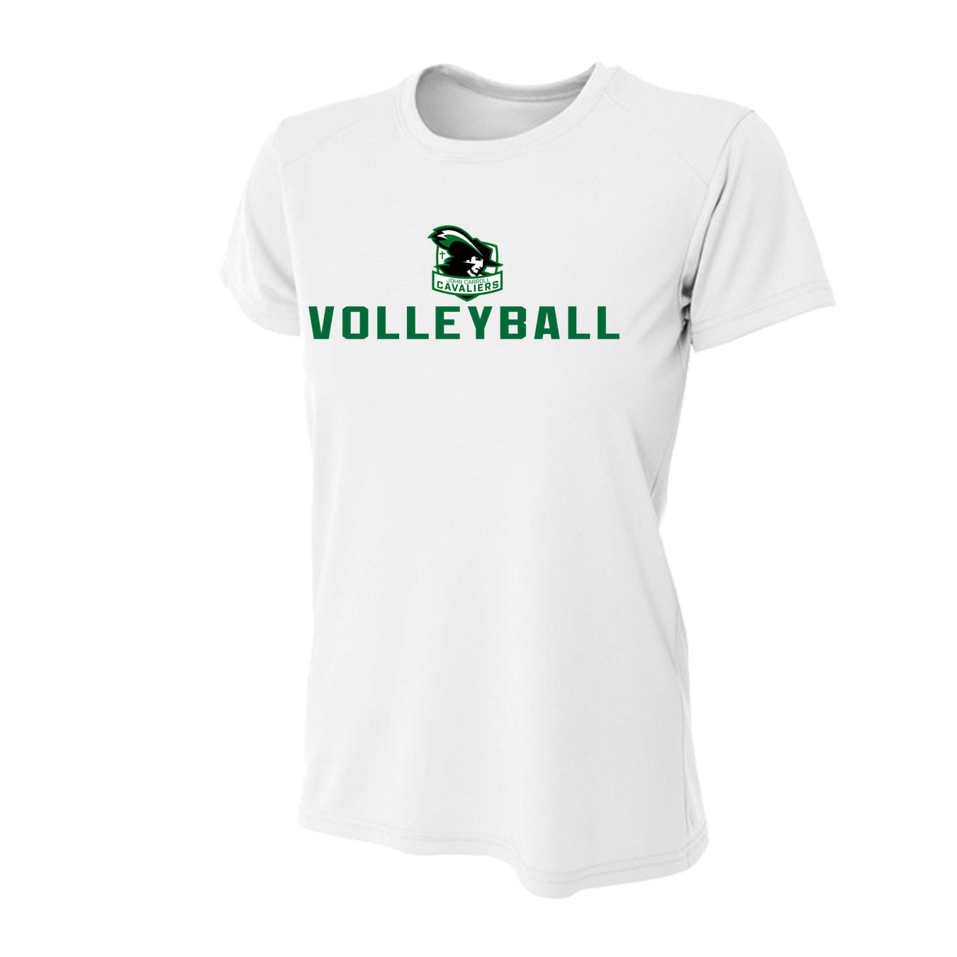 Women's Tight Fit Performance T-Shirt - White - Logo Sport Name