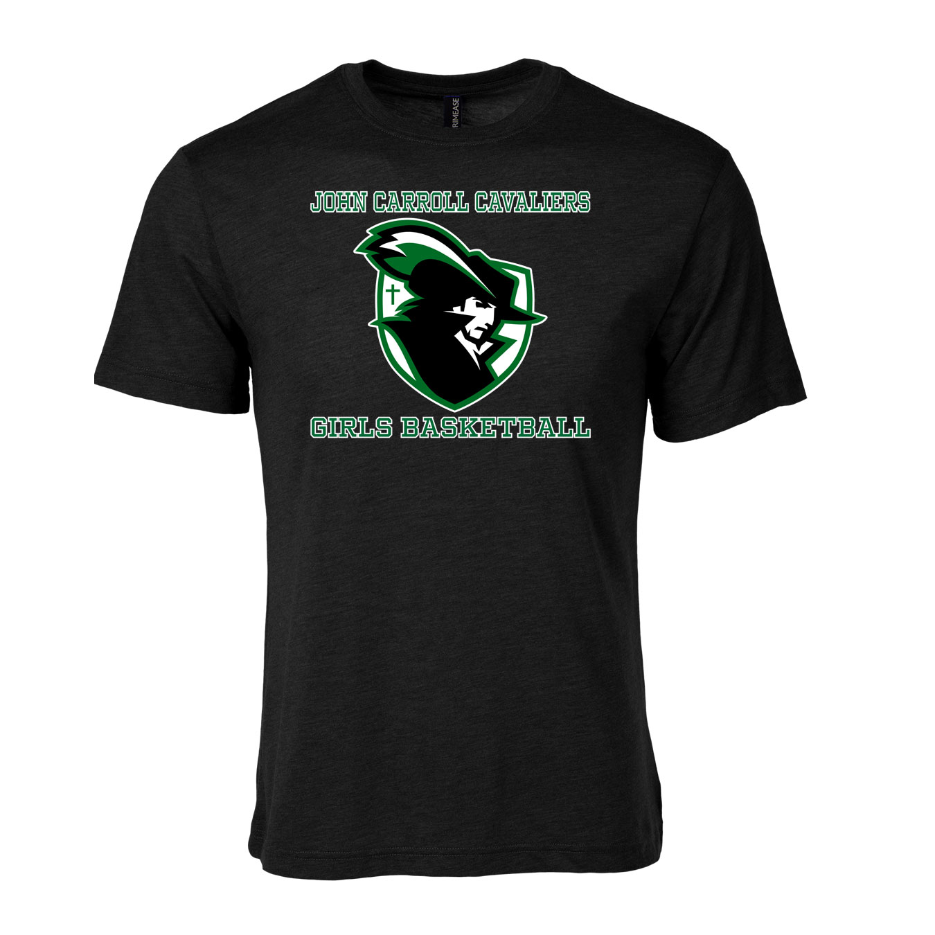 Men's Triblend T-Shirt - Black - Logo Text Drop