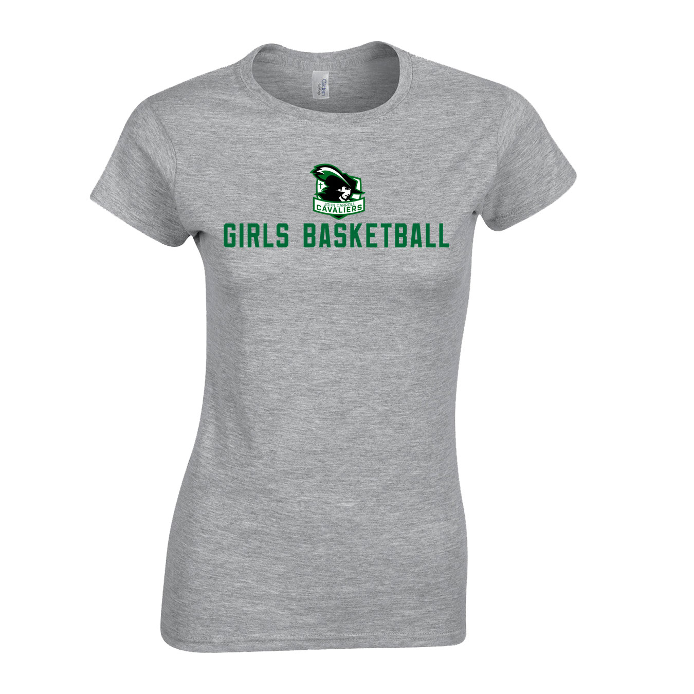 Women's Semi-Fitted Classic T-Shirt - Sport Grey - Logo Sport Name