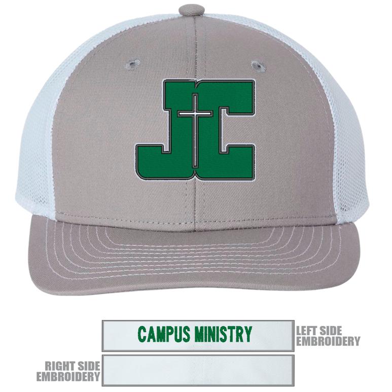 The Game Everyday Trucker Cap - Grey/ White - Hat Embroidery