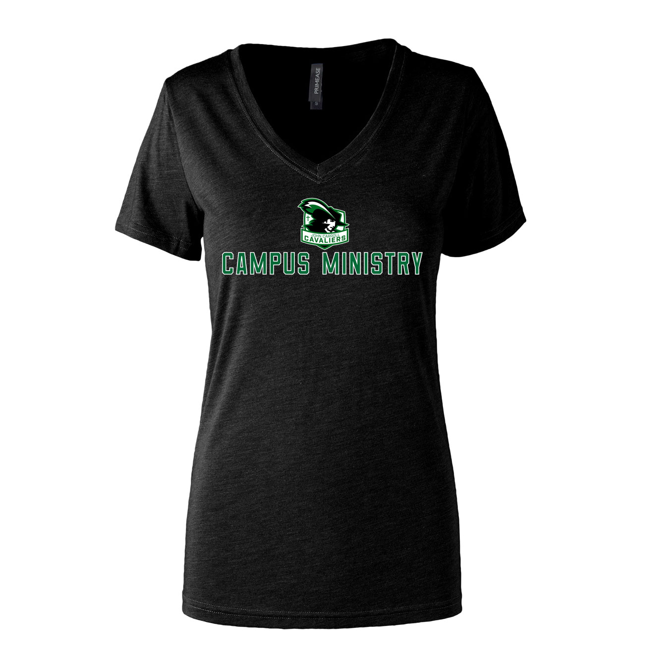 Women's Semi- Fitted Premium V- Neck T-Shirt  - Black - Logo Sport Name