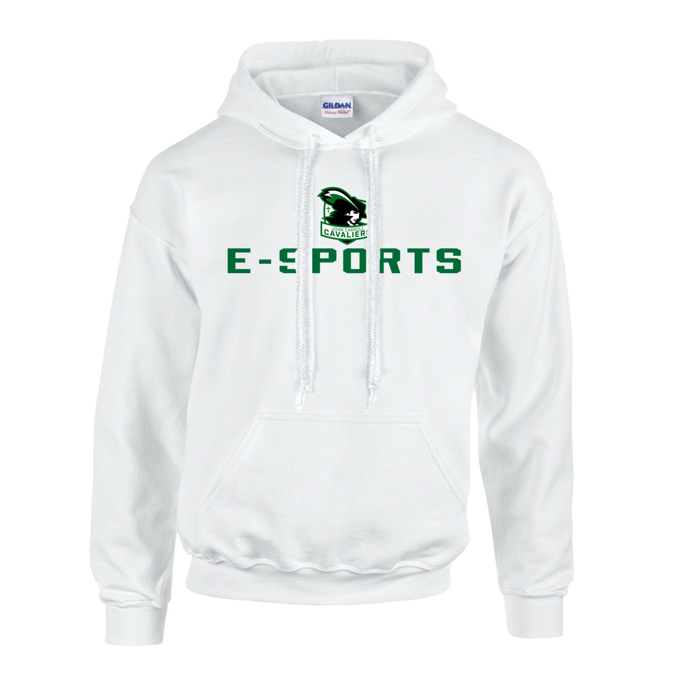 Fleece Hoodie - White - Logo Sport Name