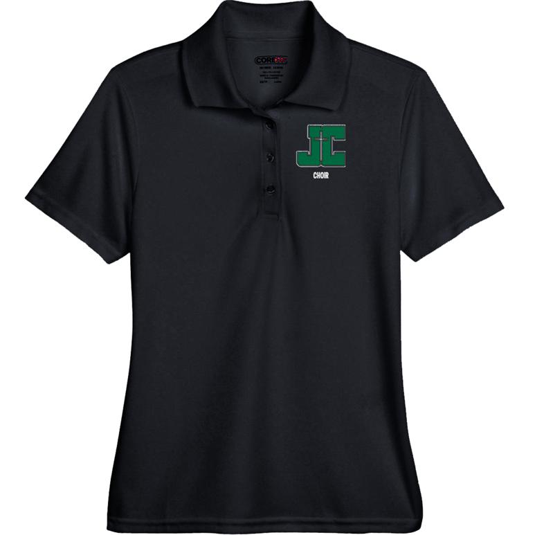 Women's Performance Polo - Black - Embroidery Text Drop