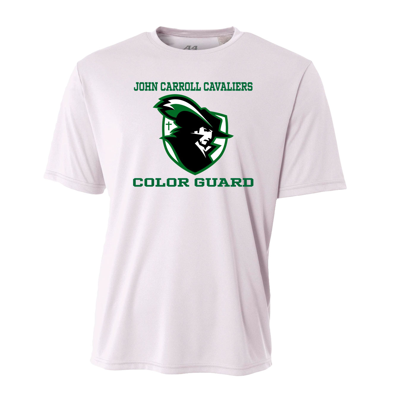 Men's Performance T-Shirt - White - Logo Text Drop