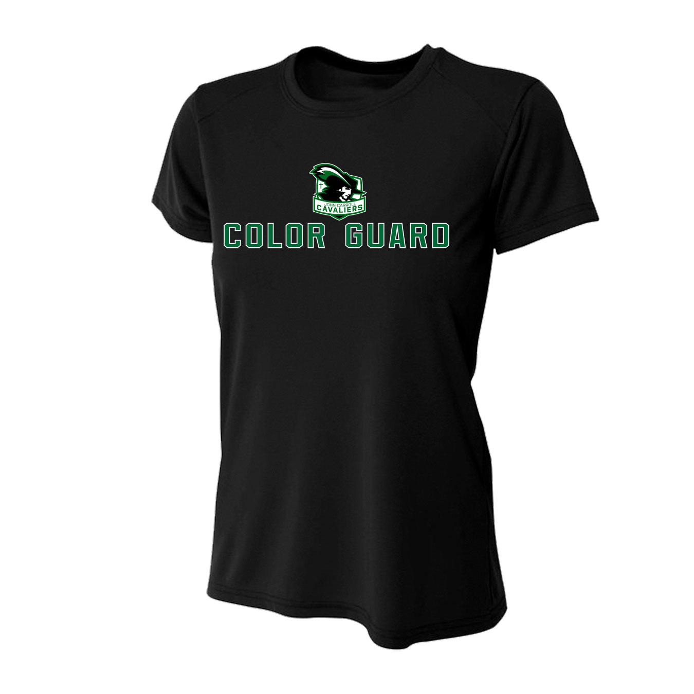 Women's Tight Fit Performance T-Shirt - Black - Logo Sport Name