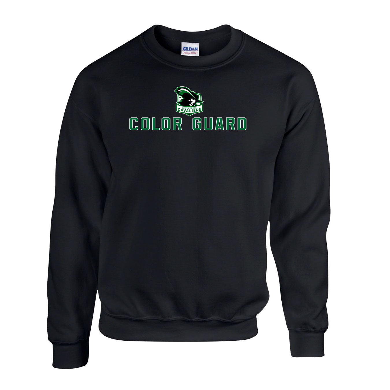 Fleece Crewneck - Black - Logo Sport Name