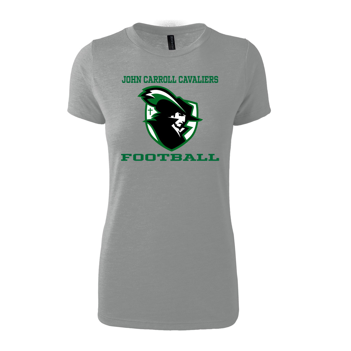Women's Triblend T-Shirt - Grey Heather - Logo Text Drop