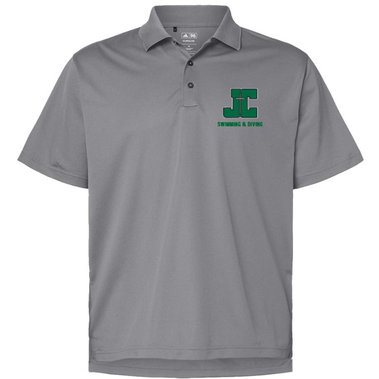 Men's Adidas Polo - Zone/ Black - Embroidery Text Drop