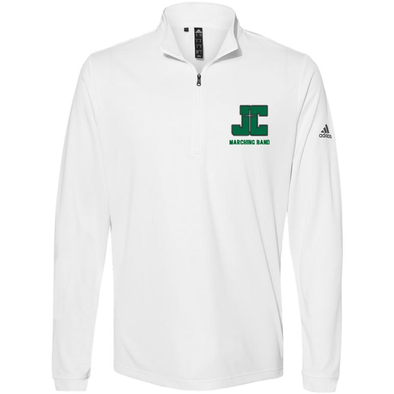 Adidas-Lightweight Quarter-Zip Pullover - White - Embroidery Text Drop