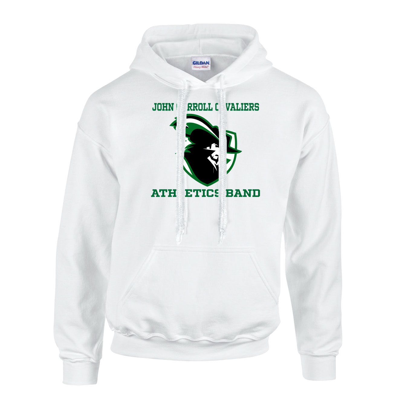 Fleece Hoodie - White - Logo Text Drop